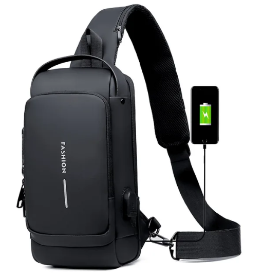 Bolsa Slim Bag™ - Mochila Anti-Furto com Senha USB - Direto Para Você