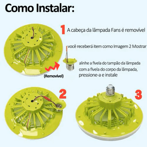 Luminária LED com Ventilador | FanMaster® - Direto Para Você