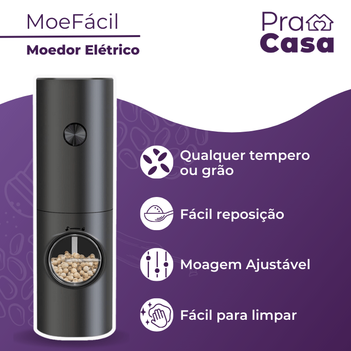 MoeFácil® - Moedor Elétrico - Direto Para Você