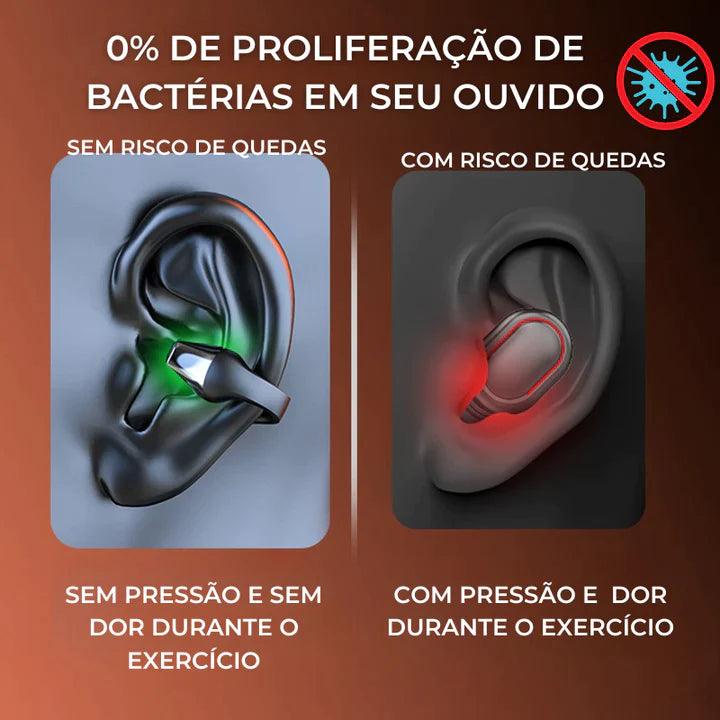 Fone de ouvido bluetooth de condução óssea - Experience Sound - Direto Para Você