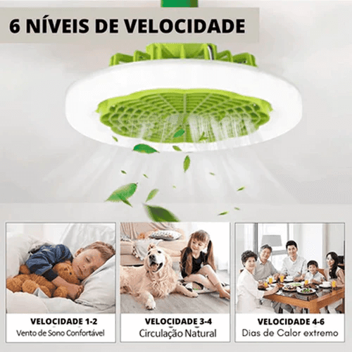 Luminária LED com Ventilador | FanMaster® - Direto Para Você