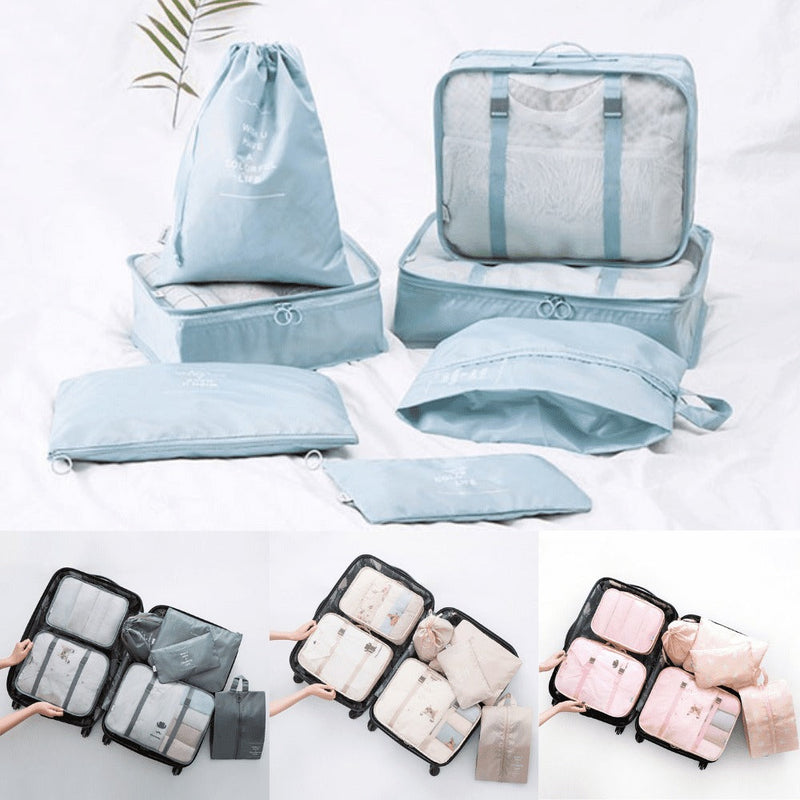 Kit 7 Bolsas Organizadoras Para Mala de Viagem STORAGE BAG - [PAGUE 4 LEVE 7 - SUPER PROMOÇÃO POR TEMPO LIMITADO] - Direto Para Você