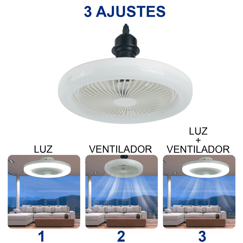 Luminária LED com Ventilador | FanMaster® - Direto Para Você