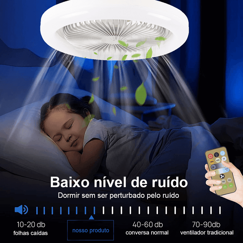 Luminária LED com Ventilador | FanMaster® - Direto Para Você