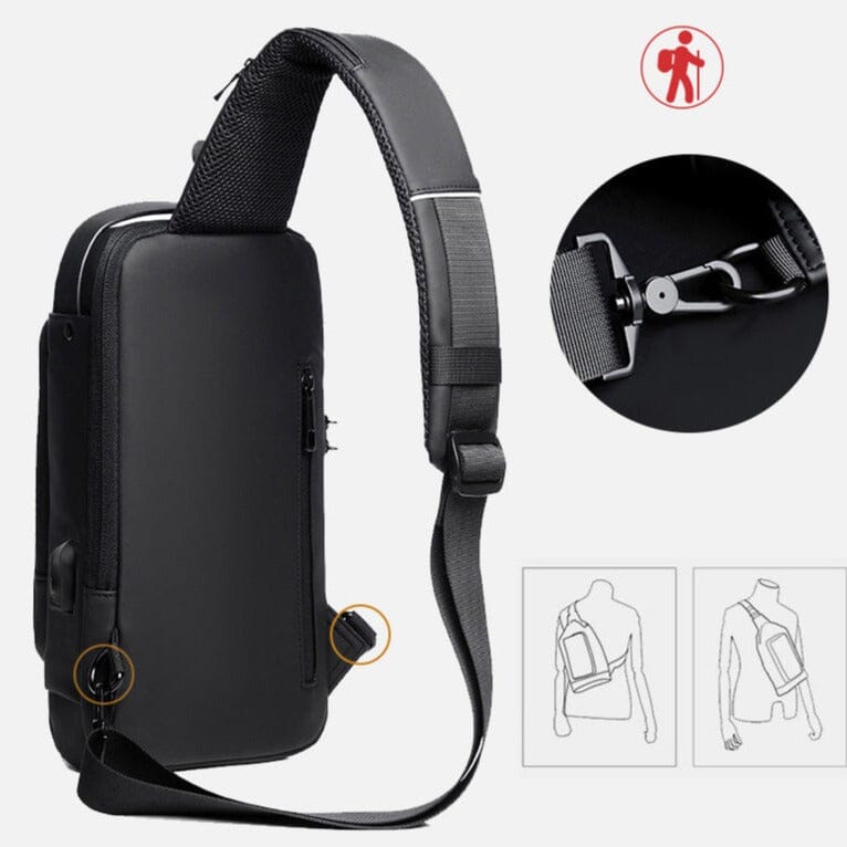 Bolsa Slim Bag™ - Mochila Anti-Furto com Senha USB - Direto Para Você