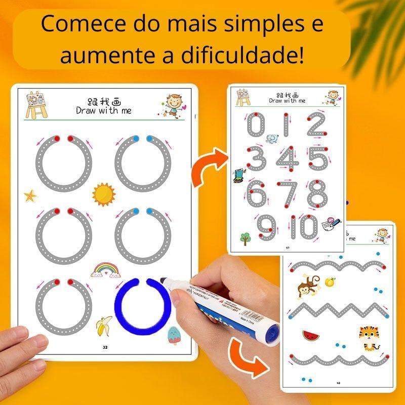 Caderno de Traço e Desenho Infantil - MagicBook - Direto Para Você