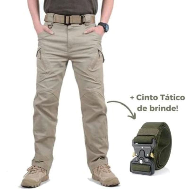 Calça Militar Tática Resistente e Impermeável + Cinto de Brinde - Direto Para Você