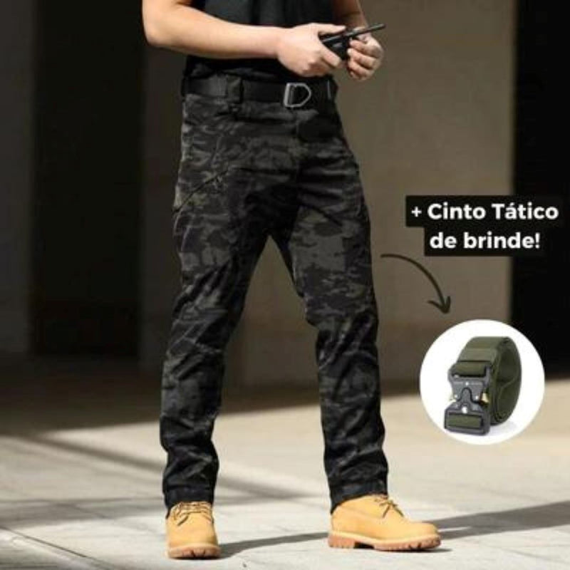 Calça Militar Tática Resistente e Impermeável + Cinto de Brinde - Direto Para Você