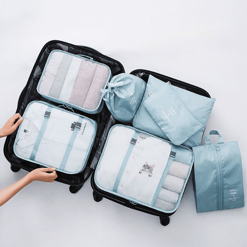 Kit 7 Bolsas Organizadoras Para Mala de Viagem STORAGE BAG - [PAGUE 4 LEVE 7 - SUPER PROMOÇÃO POR TEMPO LIMITADO] - Direto Para Você